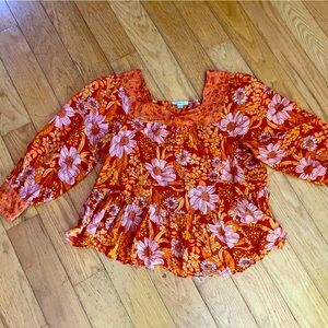 American Eagle Outfitters Floral patchwork Blouse